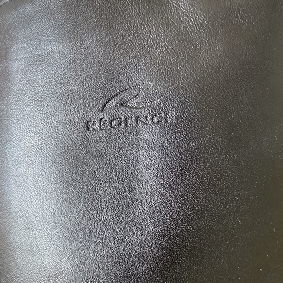 Size 9 1/2 B.Regence Black Leather Boots Made In‎ Canada lace up wide zipper - Picture 3 of 16